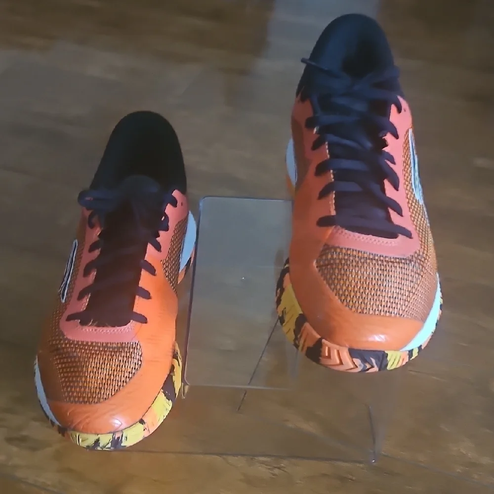 Skechers Mens Pickle Ball Sneakers Vibrant Orange and Black Sz 10.5